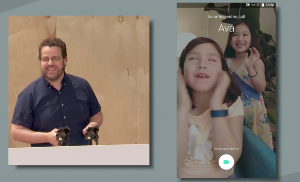 Duo zeigt das Videobild bereits vor dem Annehmen des Anrufs. (Screenshot: Golem.de)